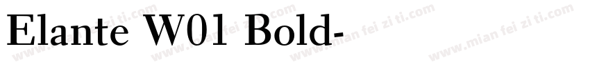 Elante W01 Bold字体转换